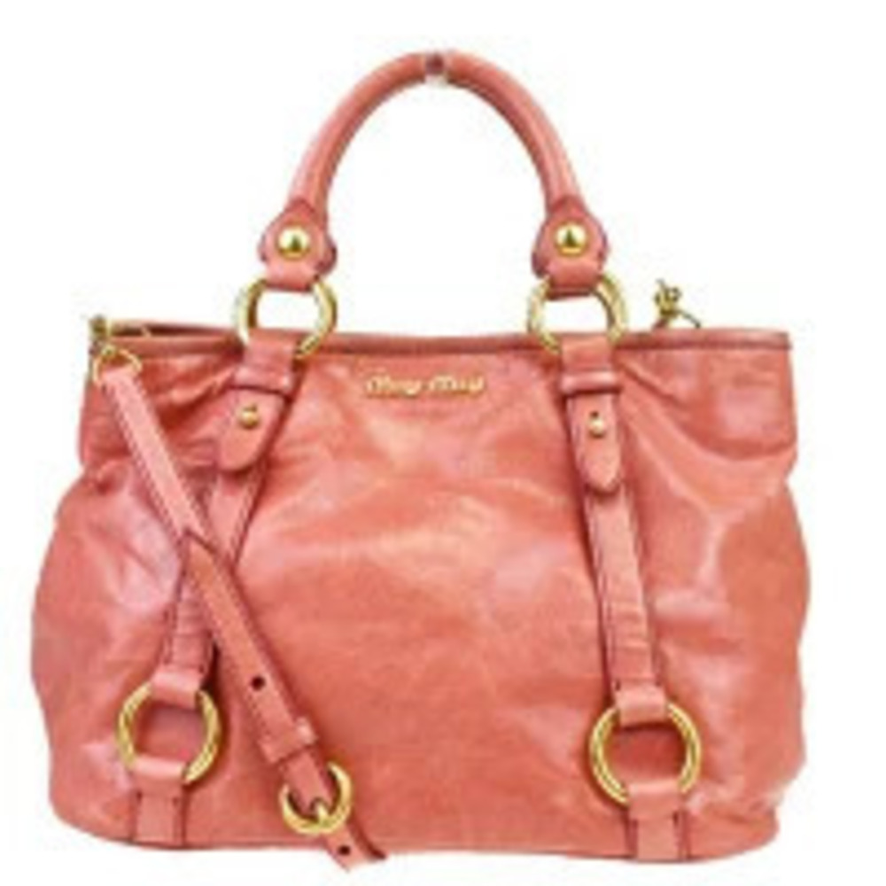 Miu Miu Handbag shoulder bag pink leather